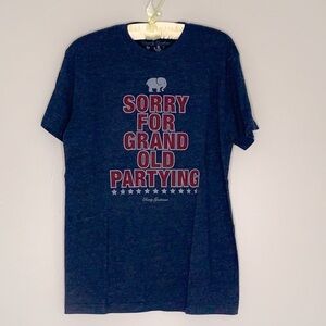 Rowdy Gentlemen Grand Old Partying T-shirt graphic short sleeve crewneck medium